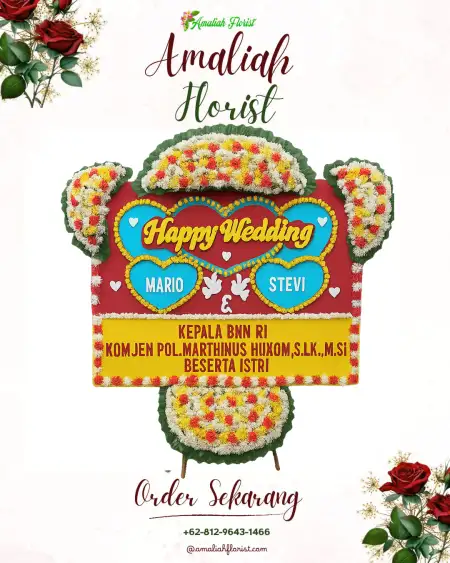 Papan Bunga Pernikahan Haurkuning